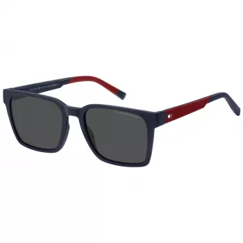 Gafas de sol rectangulares de hombre TOMMY HILFIGER TH-2143-S-8RU, havana, lentes marrones, 55/19/145 mm
