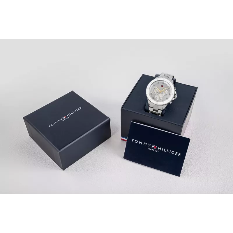 Tommy Hilfiger reloj unisex 1782707 40mm acero inoxidable malla esfera azul