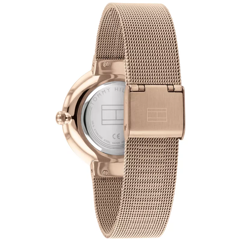 Tommy Hilfiger reloj mujer 1782218 cuarzo analógico 35mm plata acero inoxidable milanesa