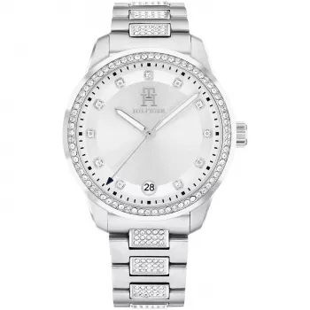 TOMMY HILFIGER Reloj de mujer 1782757 (36mm) - Correa de malla de acero inoxidable plateada
