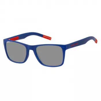 TOMMY JEANS TJ-0045-S-8RU Gafas de sol unisex - Montura negra, lentes grises 52/19/140 mm