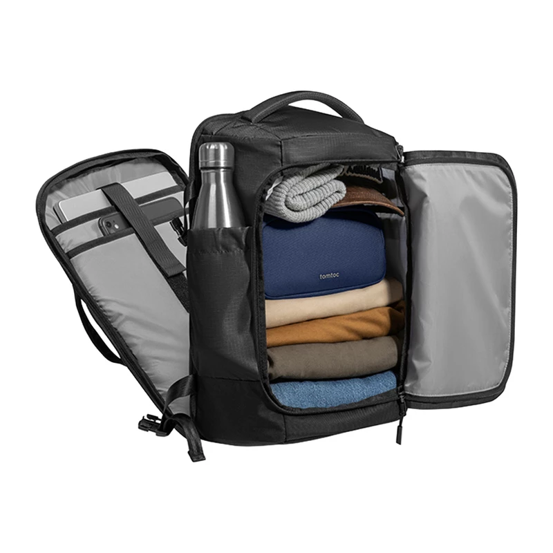 TOMTOC Navigator-T66 Liteway mochila de viaje 28L/15.6 (Negro)