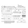 Top Tools juego de vasos y herramientas de 100 piezas con enganche de 1/4