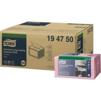 Tork 194750 paños de limpieza de alta resistencia rojos 40 hojas