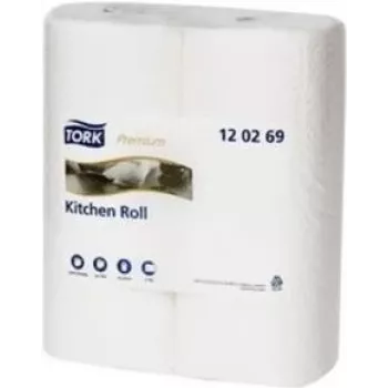 Tork Rollo de cocina extra absorbente 2 capas blanco 174 hojas 40m (120269)