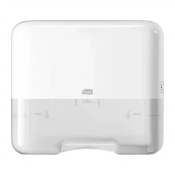 Tork H3 Mini Folded Dispensador de toallas de mano plegadas 553100, 300 toallas, blanco