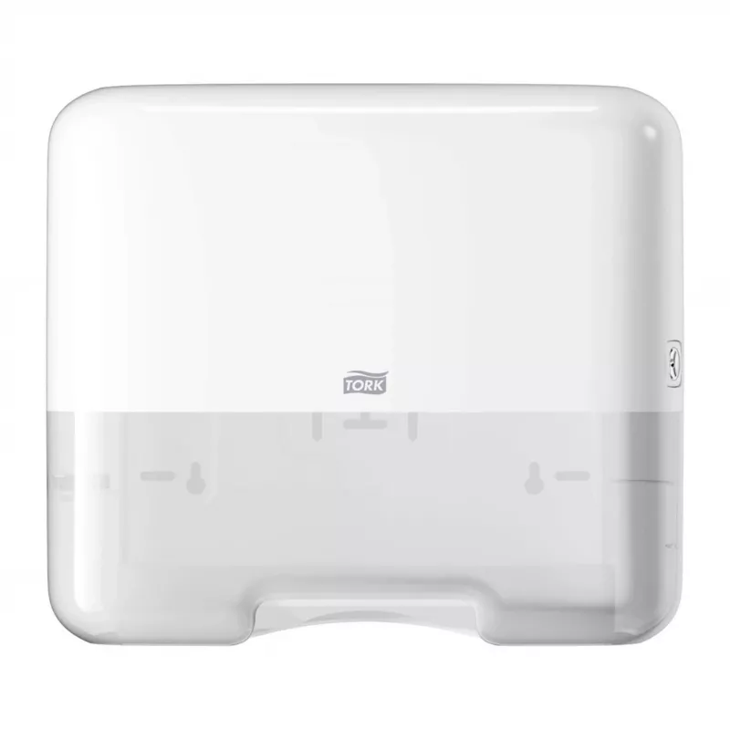 Tork H3 Mini Folded Dispensador de toallas de mano plegadas 553100, 300 toallas, blanco
