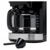 Tornado TCM-1025A-GS cafetera de filtro con molinillo integrado, 1,5 l, 12 tazas, 1050 W, acero inoxidable/negro
