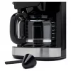 Tornado TCM-1025A-GS cafetera de filtro con molinillo integrado, 1,5 l, 12 tazas, 1050 W, acero inoxidable/negro