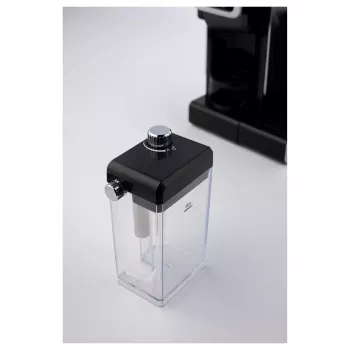 TORNADO TST-550M-GS Cafetera 7 en 1 con bomba de 15 bares, depósito de agua de 1,8 l, espumador de leche – Negro/Plata