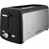 Tostadora Tornado TTA-7402-GS - 2 rebanadas 1400W tostadora pop-up con 7 niveles de tostado, negro/plata