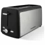 Tostadora Tornado TTA-7402-GS - 2 rebanadas 1400W tostadora pop-up con 7 niveles de tostado, negro/plata