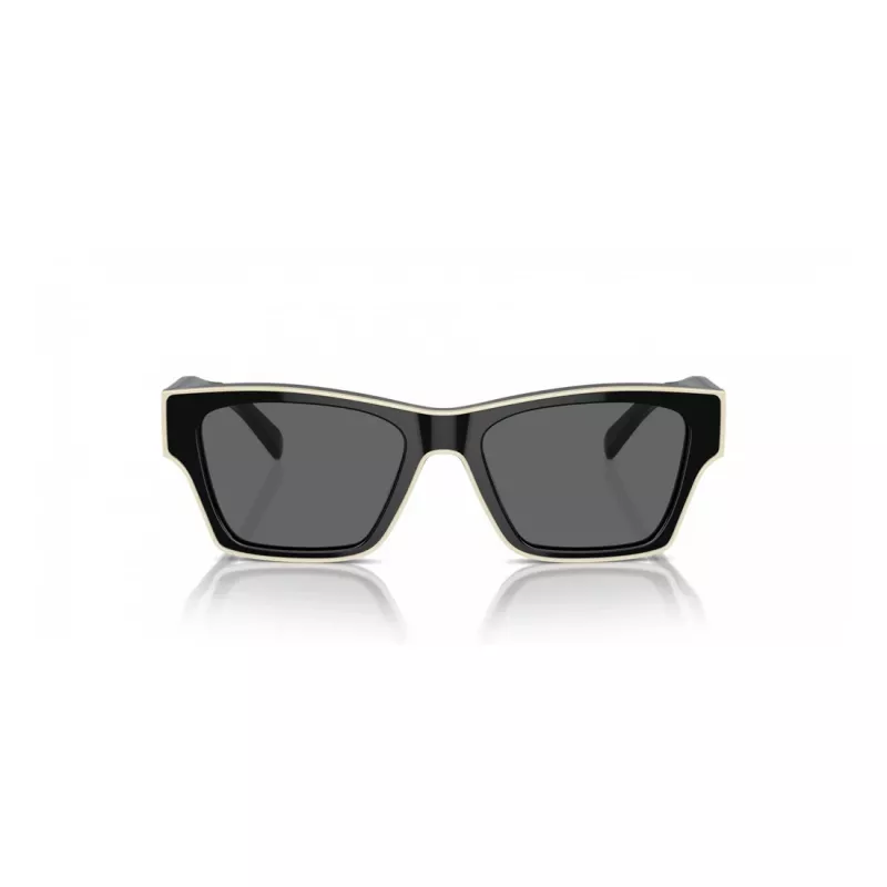 Tory Burch TY7207U200487 Gafas de sol de mujer estilo ojo de gato - Montura marrón transparente, lentes marrón degradado, 53 mm