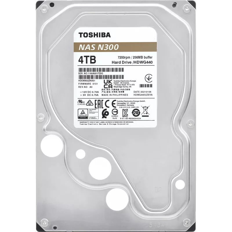 Toshiba N300 NAS 4TB disco duro interno 3,5 inch SATA 6Gb/s 7200RPM 128MB caché