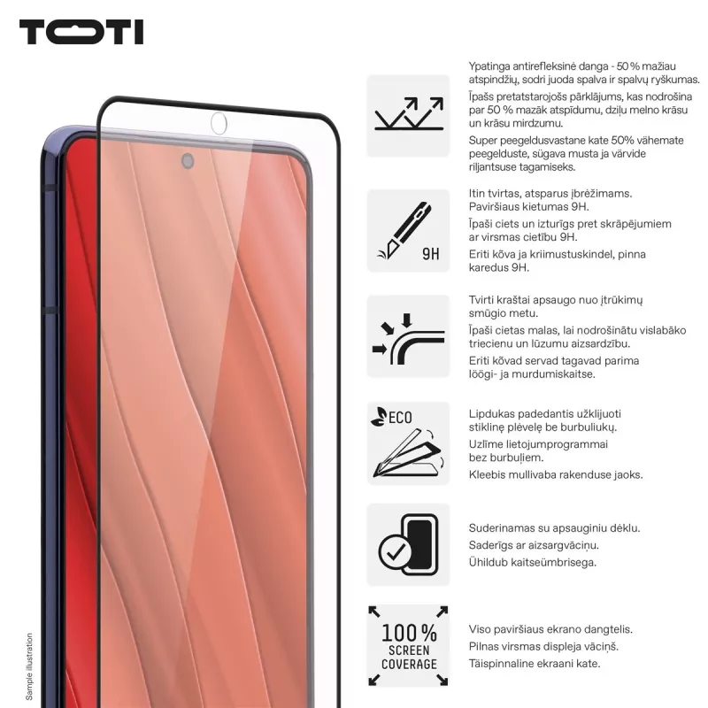 TOTI PREMIUM 3D protector de pantalla de cristal templado, cobertura total para Samsung Galaxy S25 Ultra