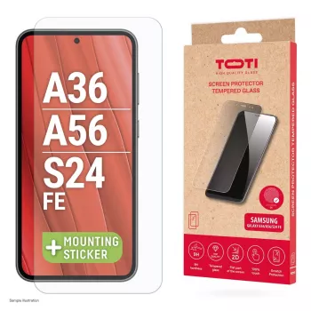 TOTI protector de pantalla Tempered Glass 2D para Samsung Galaxy A37/A57/A36/A56/S24 FE/S25 FE