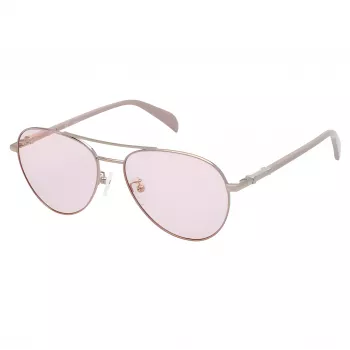 TOUS Gafas de sol de mujer STO437-560E59 Havana montura cuadrada de acetato lente degradada marrón 56mm