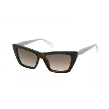 TOUS Gafas de sol mujer STOB45-5401AY - Montura rectangular de acetato, lentes grises degradadas, protección UV400