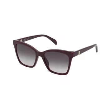 TOUS Gafas de sol para mujer STOB505509FH Montura de acetato color habana Lentes marrones degradadas 55/18/140 mm