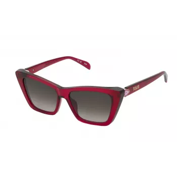 TOUS Gafas de sol de mujer STOB82S540AFD marrón Havana montura de acetato lentes marrones degradadas 54/15/135 mm