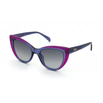 Gafas de sol de mujer TOUS STOC34V5306PJ - Montura de acetato Havana marrón, lentes marrones degradadas, 53 mm