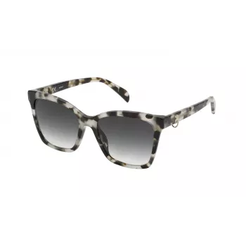 TOUS Gafas de sol para mujer STOB50-550ALC Montura cuadrada de acetato color habana Lente gris degradada 55/18/140 mm