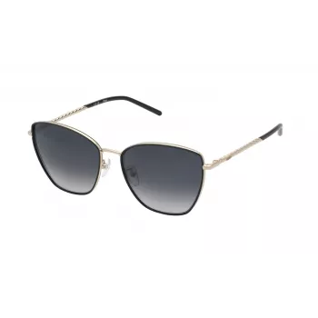 TOUS Gafas de sol de mujer STO459-570300 Rectangulares Acetato Negro Montura Lentes grises 57/17/140 mm UV400