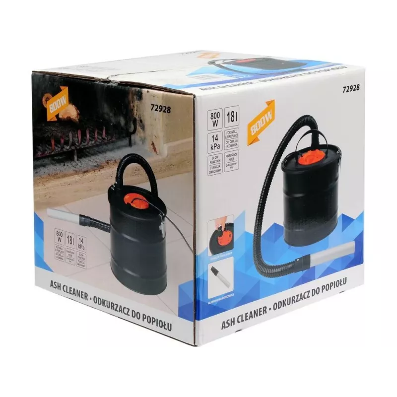 Aspirador de cenizas TOYA 72928 1200 W 20 L acero inoxidable
