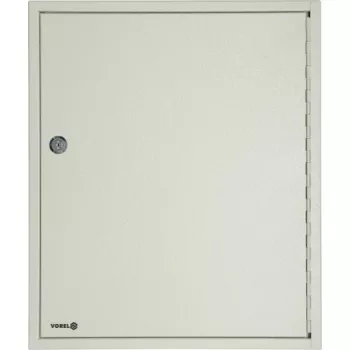 Caja de llaves de acero TOYA VOREL 78436 con cerradura de cilindro, 10 ganchos, gris, montaje en pared