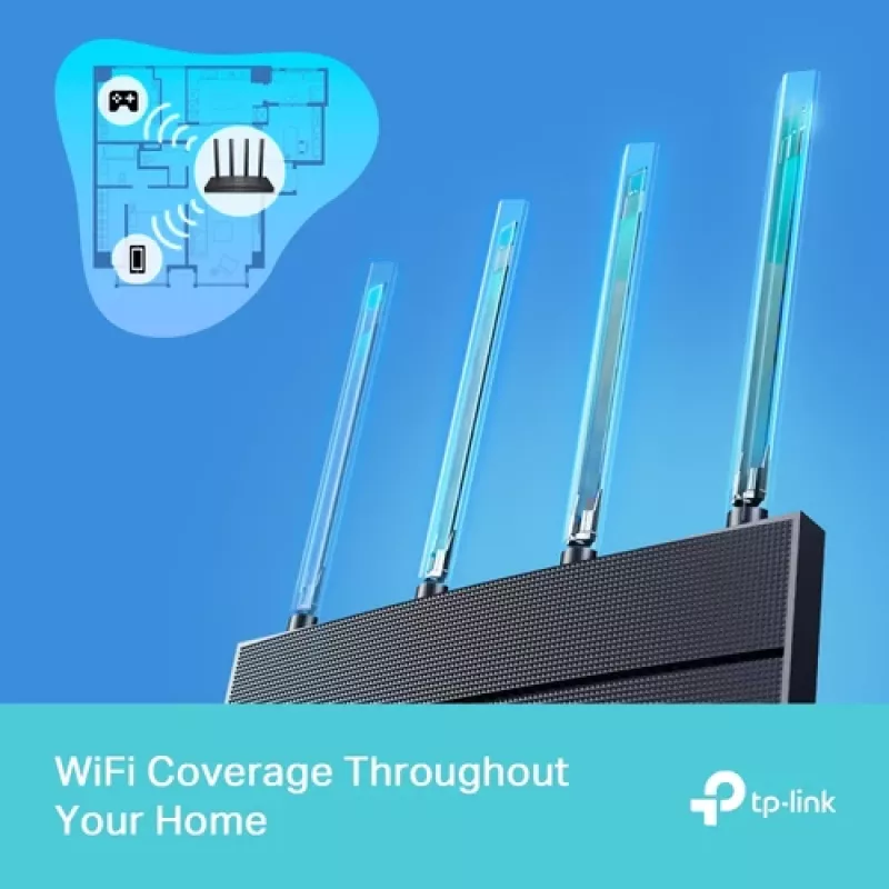 TP-Link Archer AX18 router inalámbrico Gigabit de doble banda (2,4 GHz / 5 GHz), negro