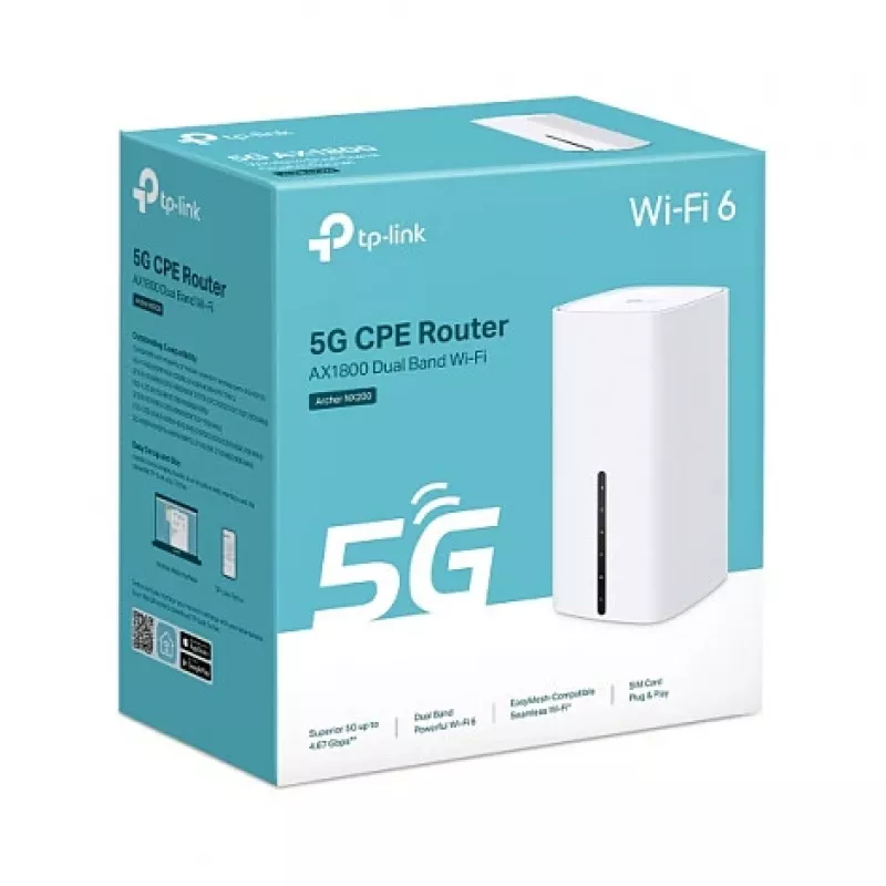 TP-Link Archer NX200 V1 AX1800 router Wi-Fi 6 dual-band con 4 puertos Gigabit LAN, USB 2.0, negro