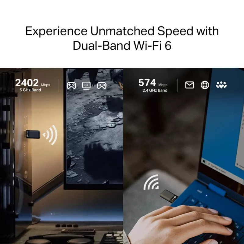 TP-LINK Archer TX50U Adaptador USB inalámbrico AX3000 Dual Band Wi-Fi 6