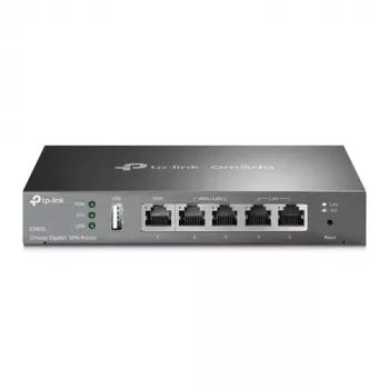 TP-LINK ER605 SafeStream Router - router VPN Gigabit con switch de 4 puertos, 3 puertos WAN, montaje en pared