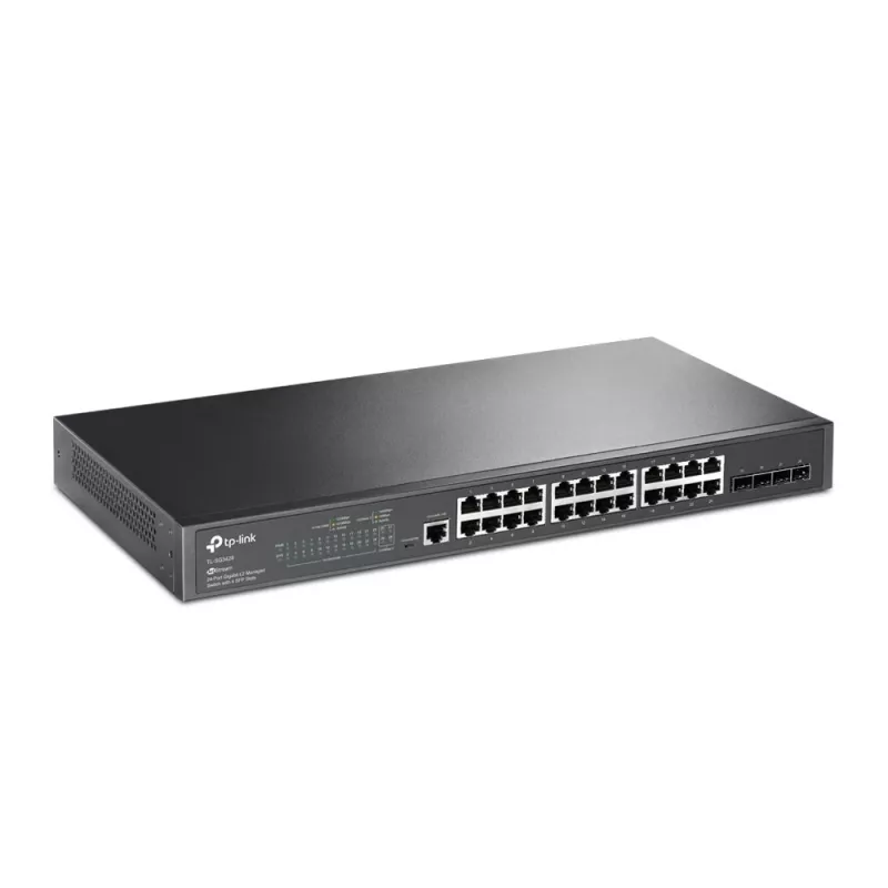 TP-Link JetStream Switch gestionado Gigabit L2 de 24 puertos con 4 ranuras SFP