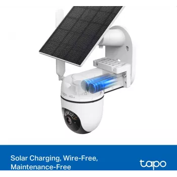 TP-LINK Tapo C615G KIT V1 Kit de cámara de seguridad con alimentación solar - Cámara de vigilancia PTZ para exterior, Resistente al polvo/a la intemperie, Color día y noche