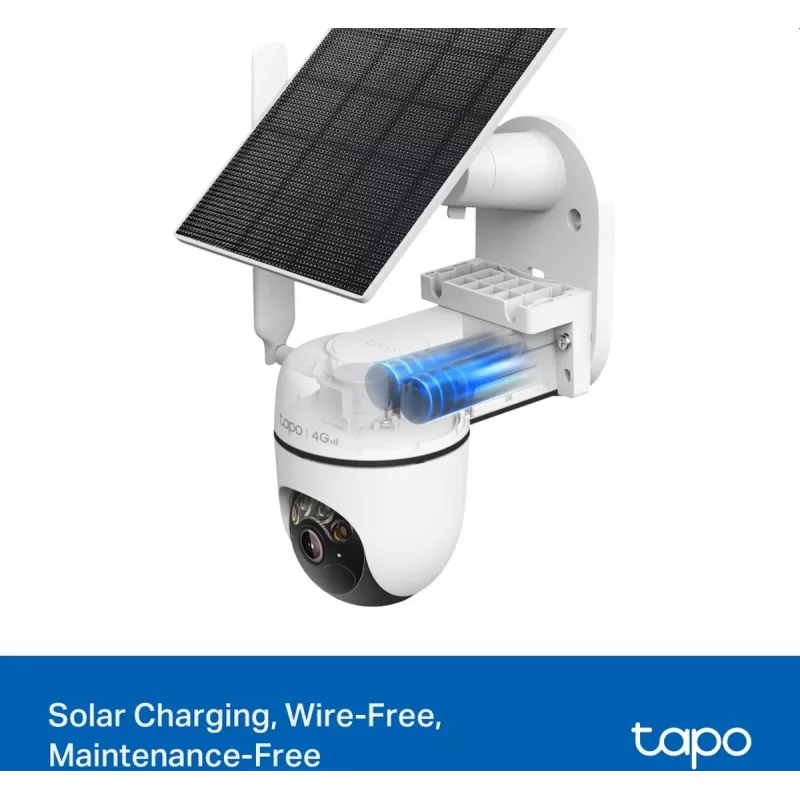 TP-LINK Tapo C615G KIT V1 Kit de cámara de seguridad con alimentación solar - Cámara de vigilancia PTZ para exterior, Resistente al polvo/a la intemperie, Color día y noche