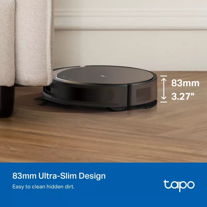 TP-Link Tapo RV20 Max Plus robot aspirador y fregasuelos con estación de vaciado, navegación LiDAR, 4200 Pa de succión, batería de 2600 mAh, Wi-Fi, Alexa y Google Assistant