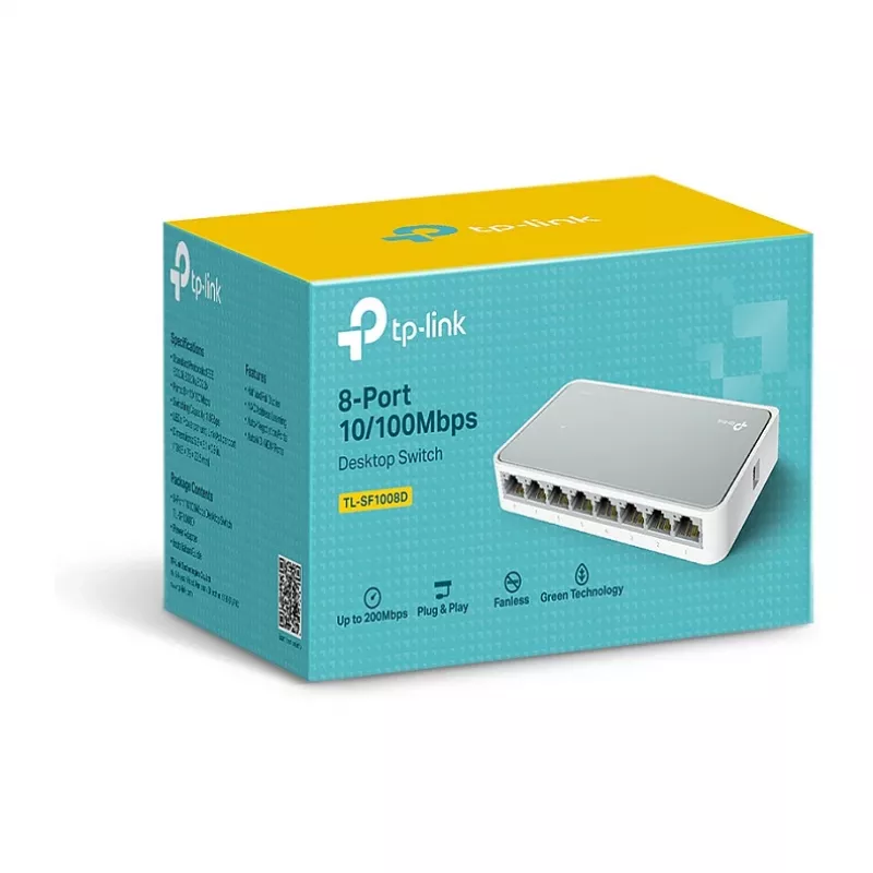 Switch de sobremesa TP-Link TL-SF1008D V12.4 de 8 puertos 10/100Mbps Fast Ethernet