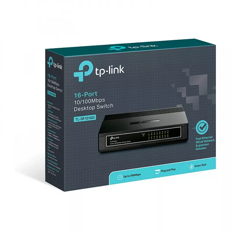 TP-Link TL-SF1016D Switch de sobremesa de 16 puertos 10/100 Fast Ethernet