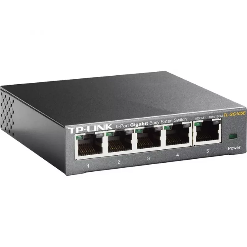 TP-LINK TL-SG105E(UN) Switch Gigabit Ethernet L2 gestionado, 5 puertos, 10/100/1000 Mbps