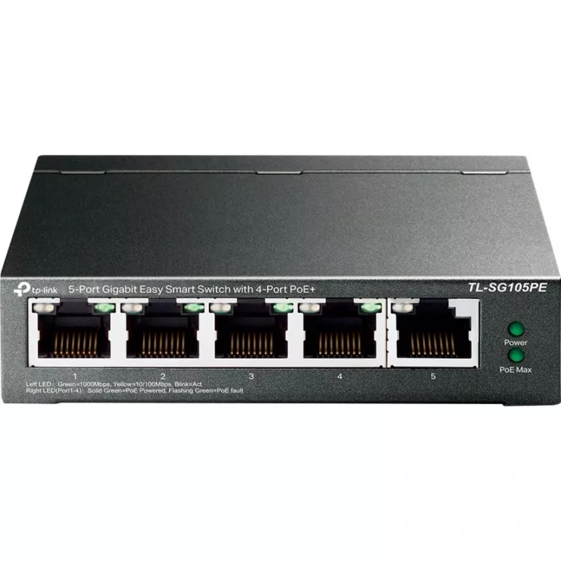 TP-Link TL-SG105PE Switch Gigabit Easy Smart con 4 puertos PoE+