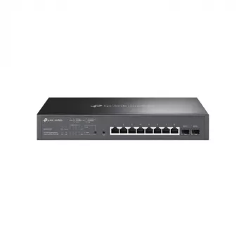 TP-LINK TL-SG2210MP Switch Smart Managed Layer 2+, 8 puertos Gigabit PoE+ con 2 ranuras SFP, presupuesto PoE de 150W, montaje en rack