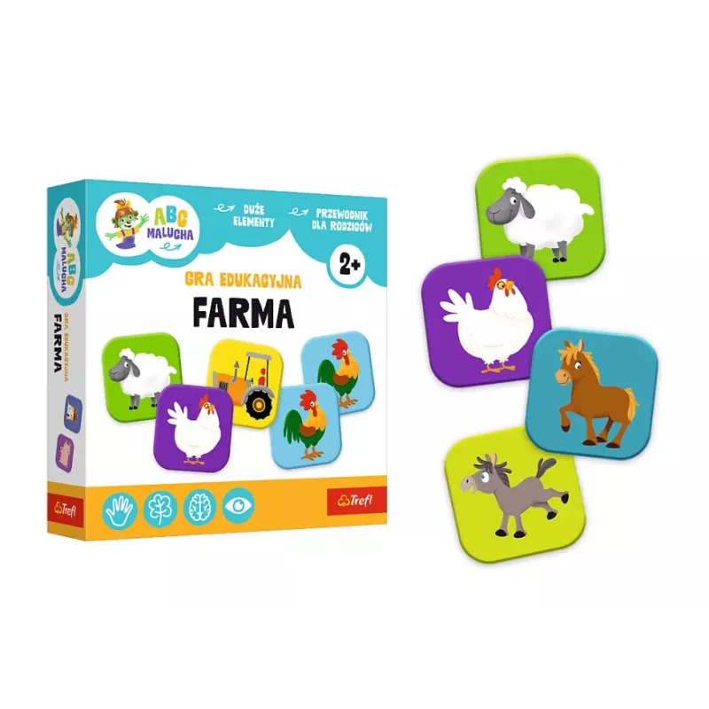 TREFL GRY Juego educativo granja ABC para niños pequeños familia Treflik Trefl 02909