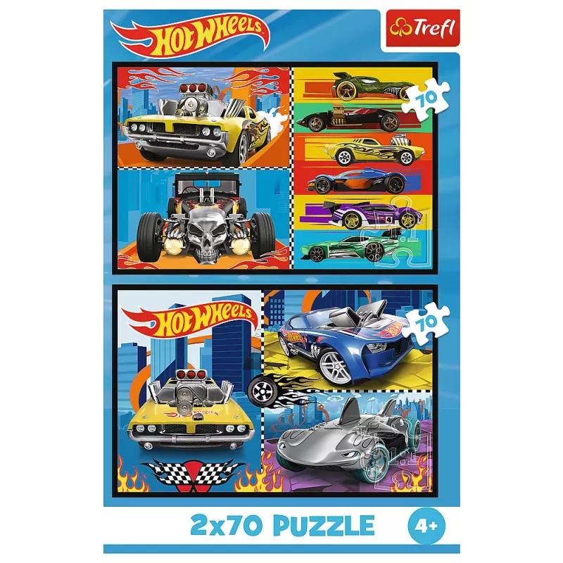 Puzzle 2x70 Cars Hot Wheels