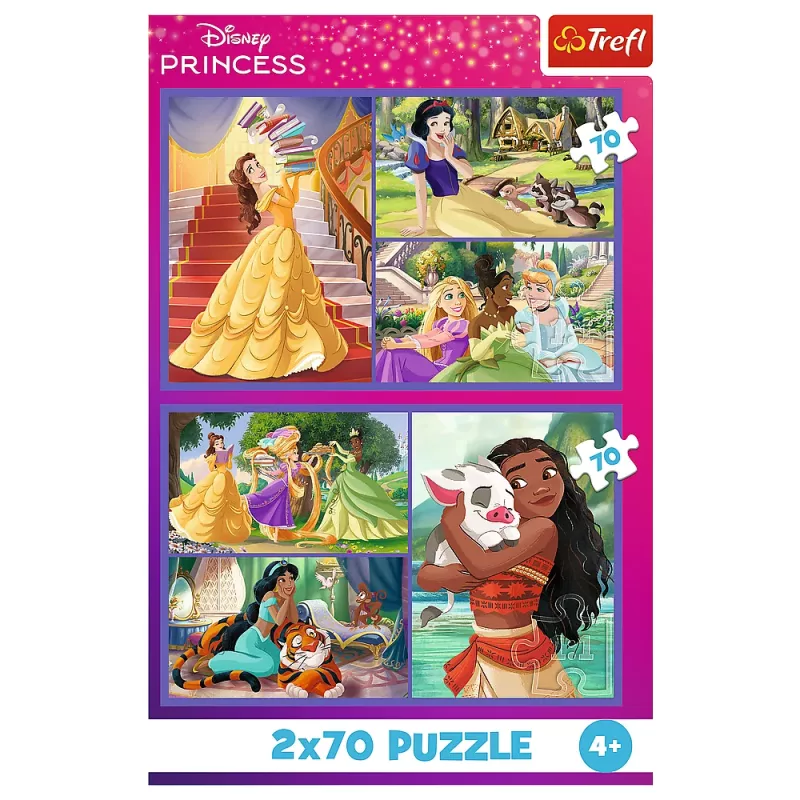 Puzzle 2x70 Fairytale Days Disney Princess 34440