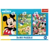 Puzzle Trefl - 3x80 - Mickey Mouse Team Trefl 34887