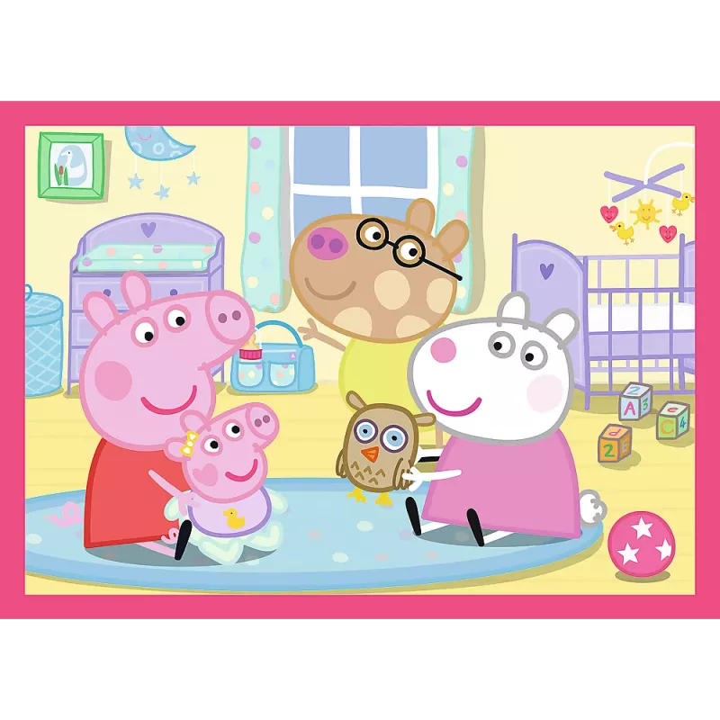 Puzzle 4 en 1 (12, 15, 20, 24) Peppa Loves Adventures Trefl 34672