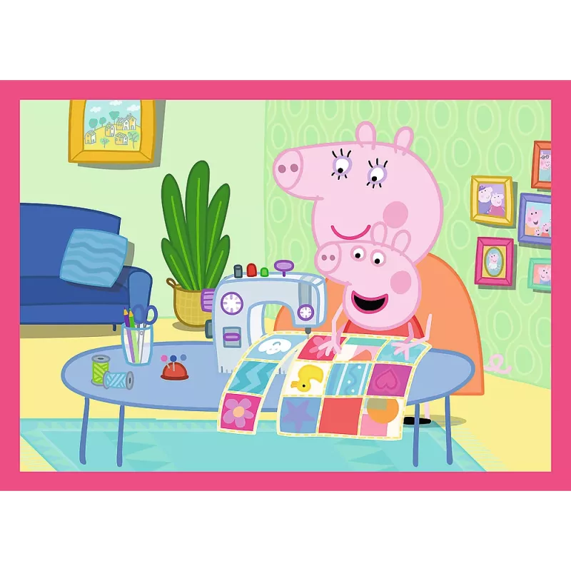 Puzzle 4 en 1 (12, 15, 20, 24) Peppa Loves Adventures Trefl 34672