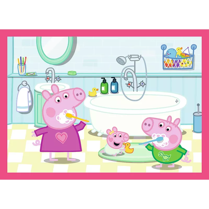 Puzzle 4 en 1 (12, 15, 20, 24) Peppa Loves Adventures Trefl 34672