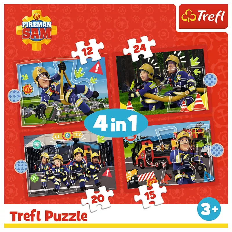 Puzzle 4 en 1 Adventures of Fireman Sam